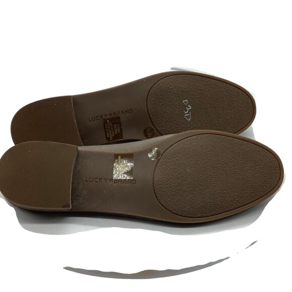 Lucky Brand Cahill Leather Slip-On Loafers Women Size 8 Taupe - Picture 8 of 8